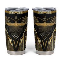 Egypt Winged Sun Tumbler Cup Ancient Mythology Golden Ankh