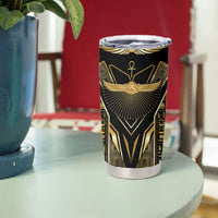 Egypt Winged Sun Tumbler Cup Ancient Mythology Golden Ankh