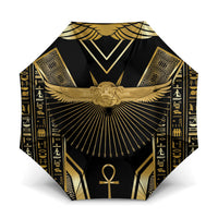 Egypt Winged Sun Umbrella Ancient Mythology Golden Ankh