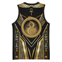 Egypt Ouroboros Basketball Jersey Ancient Mythology Infinity Serpent Gold