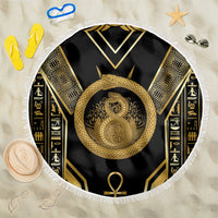 Egypt Ouroboros Beach Blanket Ancient Mythology Infinity Serpent Gold