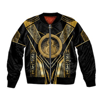 Egypt Ouroboros Bomber Jacket Ancient Mythology Infinity Serpent Gold
