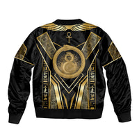 Egypt Ouroboros Bomber Jacket Ancient Mythology Infinity Serpent Gold