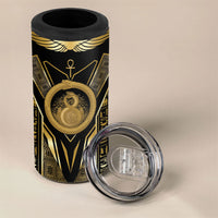 Egypt Ouroboros 4 in 1 Can Cooler Tumbler Ancient Mythology Infinity Serpent Gold