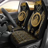 Egypt Ouroboros Car Seat Cover Ancient Mythology Infinity Serpent Gold