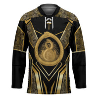 Egypt Ouroboros Hockey Jersey Ancient Mythology Infinity Serpent Gold