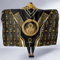 Egypt Ouroboros Hooded Blanket Ancient Mythology Infinity Serpent Gold