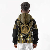Egypt Ouroboros Kid Hoodie Ancient Mythology Infinity Serpent Gold