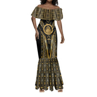 Egypt Ouroboros Mermaid Dress Ancient Mythology Infinity Serpent Gold