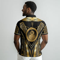 Egypt Ouroboros Polo Shirt Ancient Mythology Infinity Serpent Gold DT05
