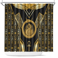 Egypt Ouroboros Shower Curtain Ancient Mythology Infinity Serpent Gold