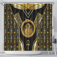 Egypt Ouroboros Shower Curtain Ancient Mythology Infinity Serpent Gold