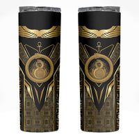 Egypt Ouroboros Skinny Tumbler Ancient Mythology Infinity Serpent Gold
