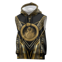 Egypt Ouroboros Sleeveless Hoodie Ancient Mythology Infinity Serpent Gold