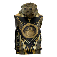 Egypt Ouroboros Sleeveless Hoodie Ancient Mythology Infinity Serpent Gold