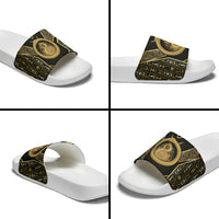 Egypt Ouroboros Slide Sandals Ancient Mythology Infinity Serpent Gold