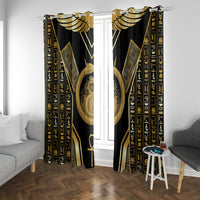Egypt Ouroboros Window Curtain Ancient Mythology Infinity Serpent Gold