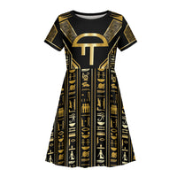 Egypt Amenta Kid Short Sleeve Dress Ancient Mythology Underworld Realm