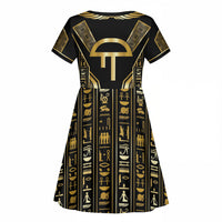 Egypt Amenta Kid Short Sleeve Dress Ancient Mythology Underworld Realm