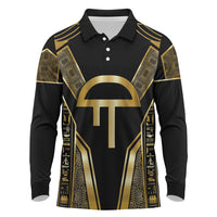 Egypt Amenta Long Sleeve Polo Shirt Ancient Mythology Underworld Realm