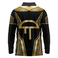 Egypt Amenta Long Sleeve Polo Shirt Ancient Mythology Underworld Realm