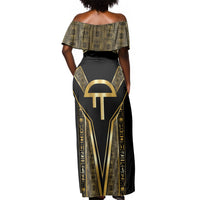 Egypt Amenta Off Shoulder Maxi Dress Ancient Mythology Underworld Realm