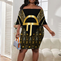 Egypt Amenta Off Shoulder Short Dress Ancient Mythology Underworld Realm