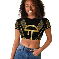 Egypt Amenta Raglan Cropped T shirt Ancient Mythology Underworld Realm