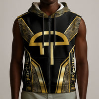 Egypt Amenta Sleeveless Zip Hoodie Ancient Mythology Underworld Realm