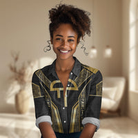 Egypt Amenta Women Casual Shirt Ancient Mythology Underworld Realm