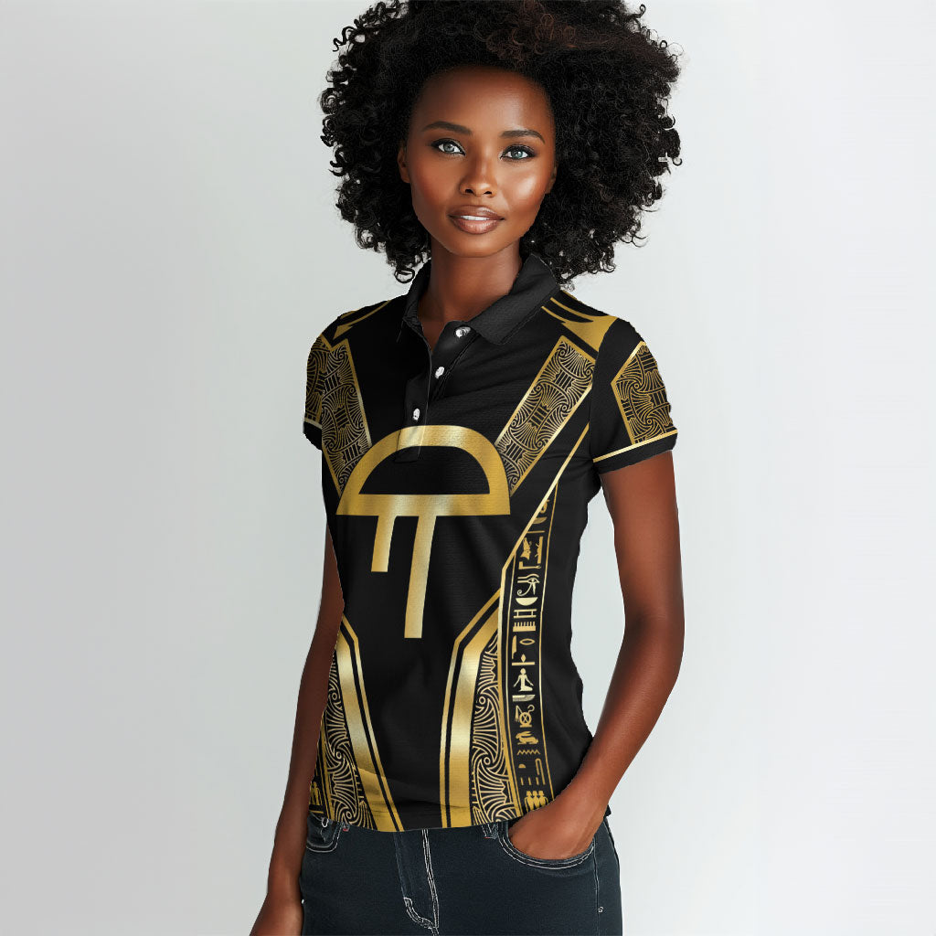 Egypt Amenta Women Polo Shirt Ancient Mythology Underworld Realm