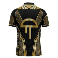 Egypt Amenta Zipper Polo Shirt Ancient Mythology Underworld Realm