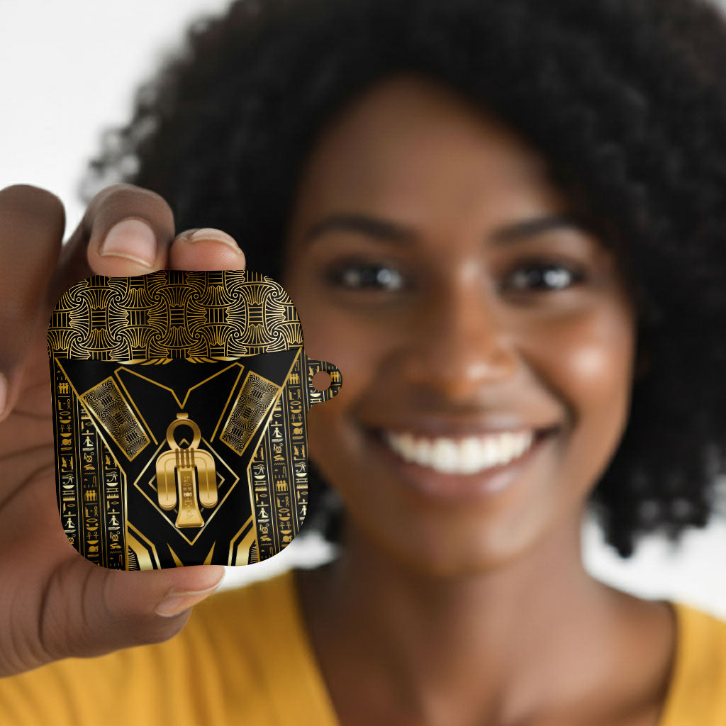 Egypt Tyet AirPods Case Ancient Mythology Knot Of Isis Gold