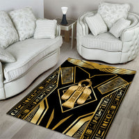 Egypt Tyet Area Rug Ancient Mythology Knot Of Isis Gold