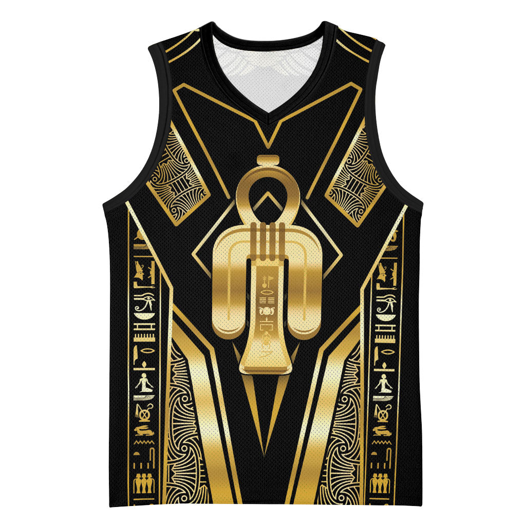 Egypt Tyet Basketball Jersey Ancient Mythology Knot Of Isis Gold