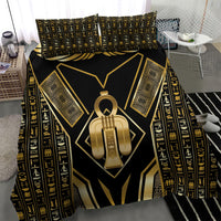 Egypt Tyet Bedding Set Ancient Mythology Knot Of Isis Gold