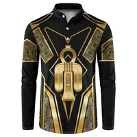 Egypt Tyet Button Sweatshirt Ancient Mythology Knot Of Isis Gold