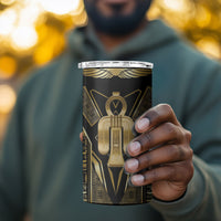 Egypt Tyet 4 in 1 Can Cooler Tumbler Ancient Mythology Knot Of Isis Gold
