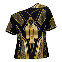 Egypt Tyet Cross Shoulder Shirt Ancient Mythology Knot Of Isis Gold