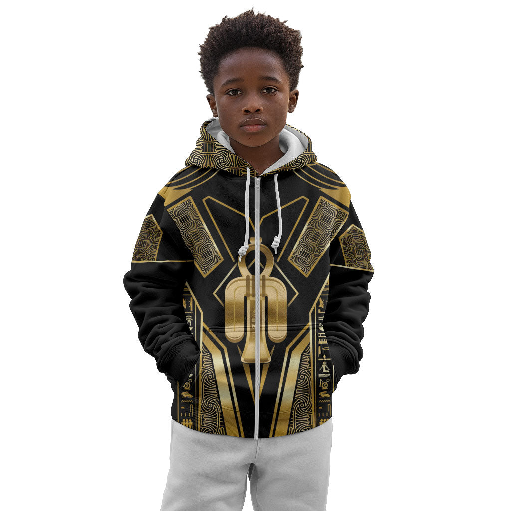 Egypt Tyet Kid Hoodie Ancient Mythology Knot Of Isis Gold