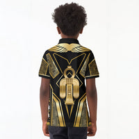 Egypt Tyet Kid Polo Shirt Ancient Mythology Knot Of Isis Gold