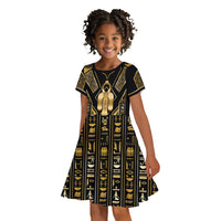 Egypt Tyet Kid Short Sleeve Dress Ancient Mythology Knot Of Isis Gold