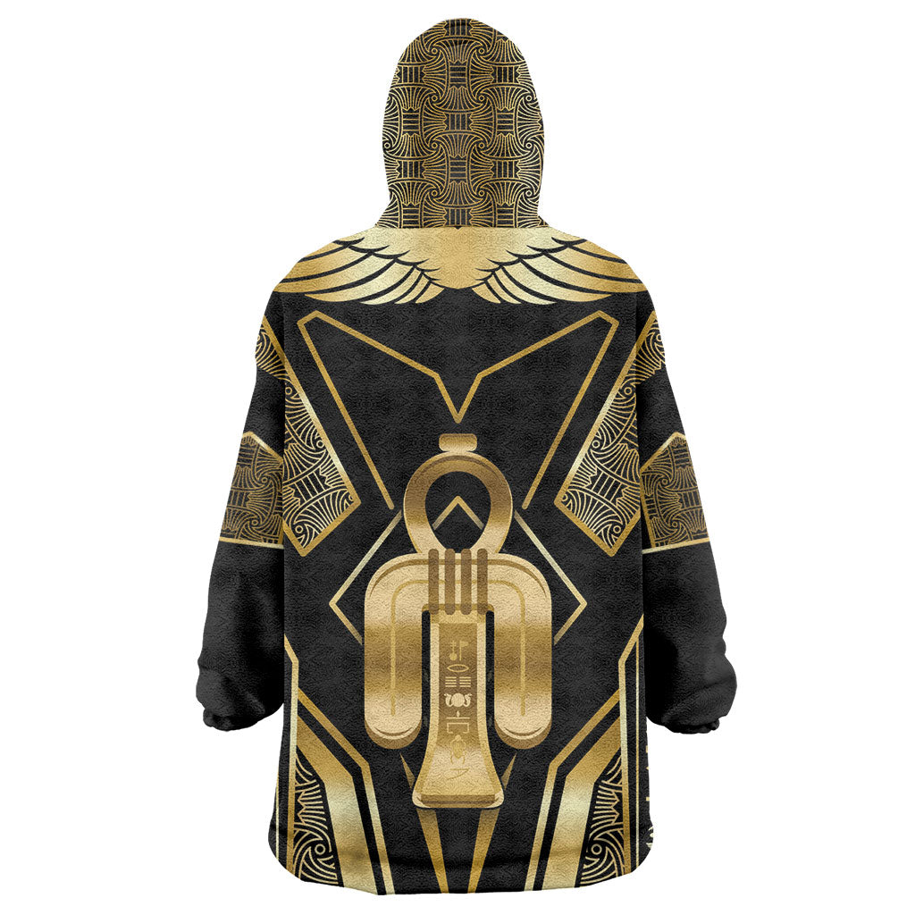Egypt Tyet Kid Wearable Blanket Hoodie Ancient Mythology Knot Of Isis Gold