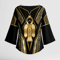 Egypt Tyet Kimono Sleeve Blouse Ancient Mythology Knot Of Isis Gold