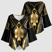 Egypt Tyet Kimono Sleeve Blouse Ancient Mythology Knot Of Isis Gold