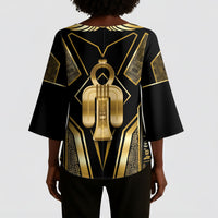 Egypt Tyet Kimono Sleeve Blouse Ancient Mythology Knot Of Isis Gold