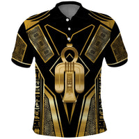 Egypt Tyet Polo Shirt Ancient Mythology Knot Of Isis Gold