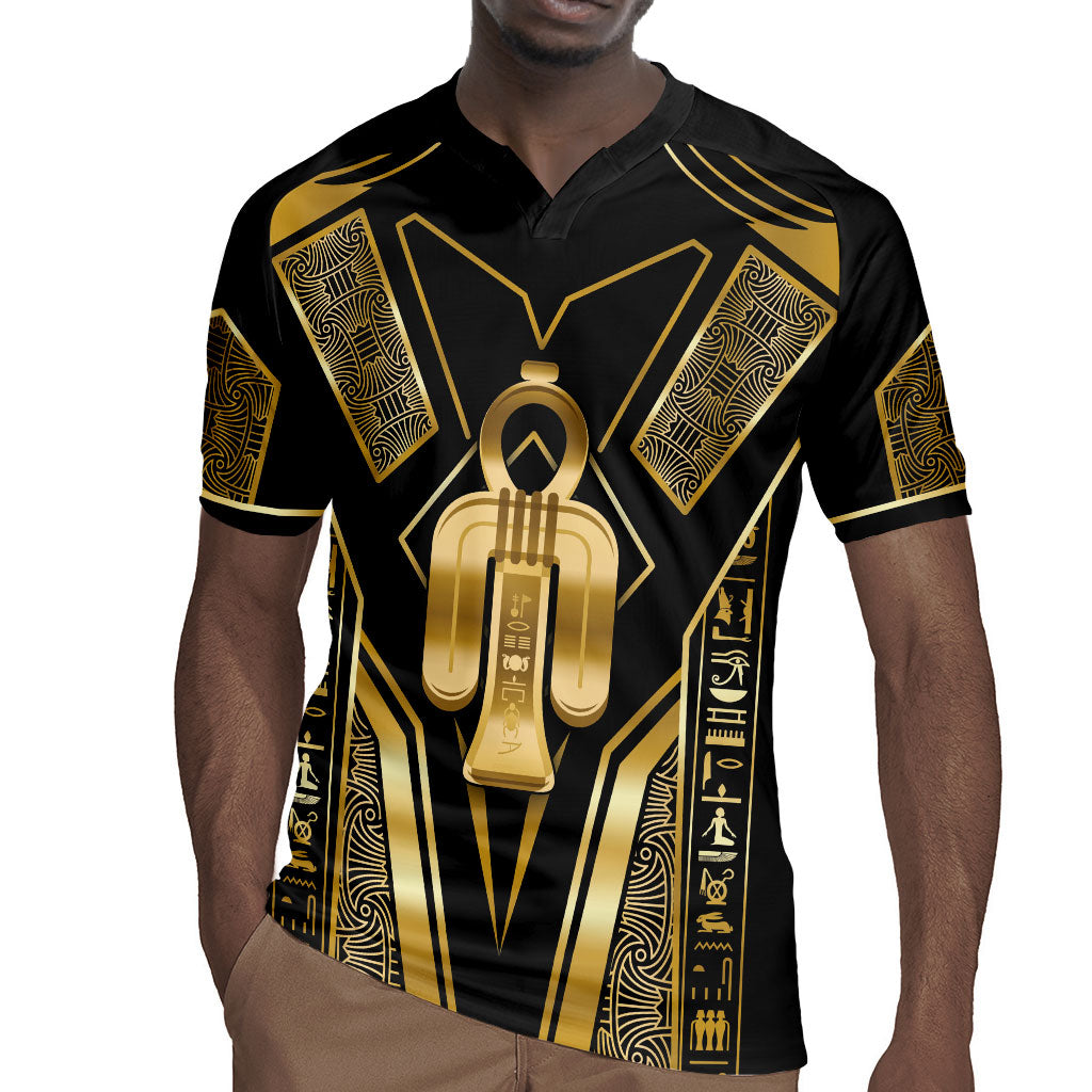 Egypt Tyet Rugby Jersey Ancient Mythology Knot Of Isis Gold