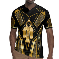 Egypt Tyet Rugby Jersey Ancient Mythology Knot Of Isis Gold