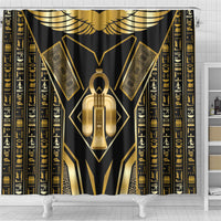 Egypt Tyet Shower Curtain Ancient Mythology Knot Of Isis Gold